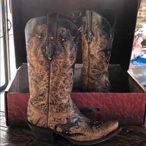 Lucchese Granito Cafe Calf 8.5B